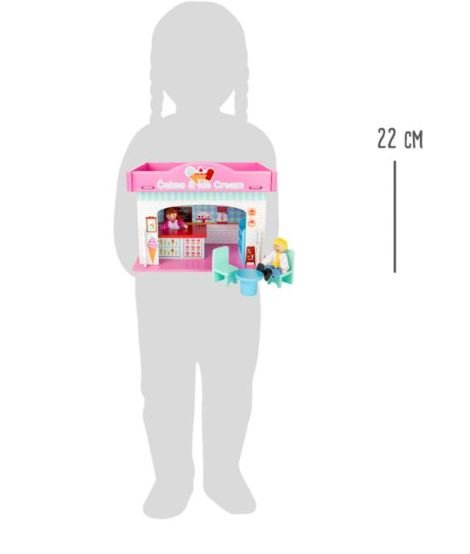 Wooden Toy Playhouse Ice Cream Shop with Accessories