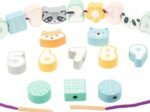 New Pastel Wooden Threading Game
