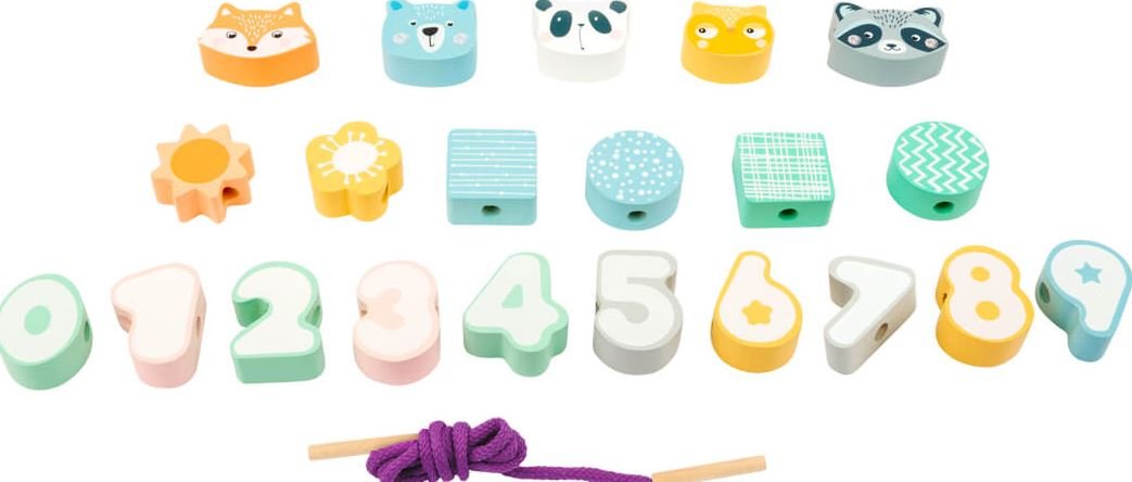 New Pastel Wooden Threading Game