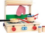 Wooden Play Kitchen in a Case "Professional" Toy