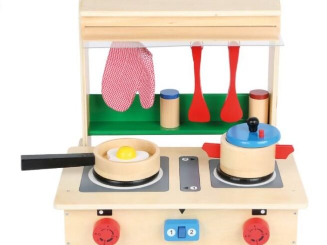 Wooden Play Kitchen in a Case "Professional" Toy