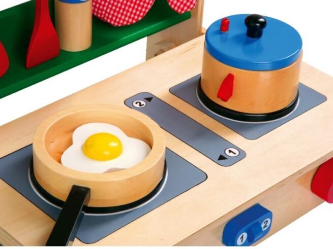 Wooden Play Kitchen in a Case "Professional" Toy