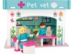 Wooden Toy Playhouse Animal Hospital with Accessories