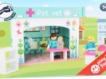 Wooden Toy Playhouse Animal Hospital with Accessories
