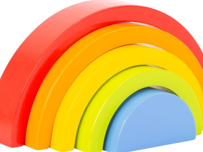 Wooden Building Blocks Rainbow