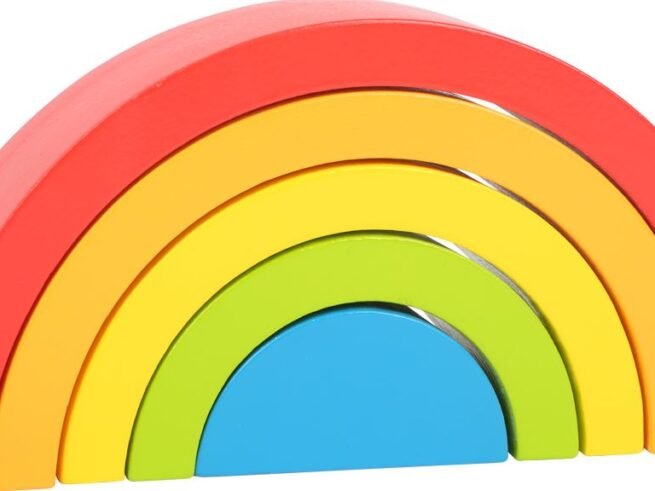 Wooden Building Blocks Rainbow
