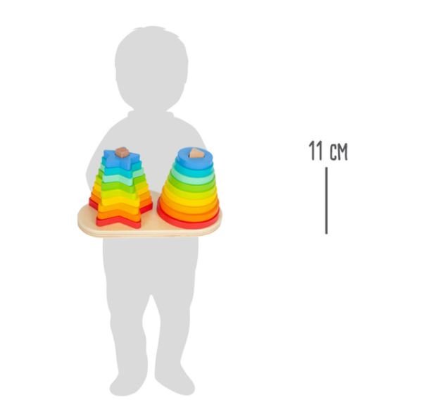 Wooden Shape-Fitting Game Rainbow Toy