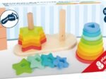 Wooden Shape-Fitting Game Rainbow Toy