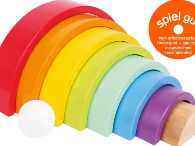 Wooden Building Blocks Large Rainbow