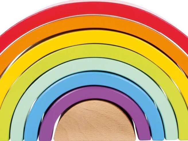 Wooden Building Blocks Large Rainbow