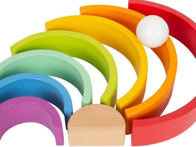 Wooden Building Blocks Large Rainbow