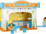 Wooden Toy Playhouse Restaurant with Accessories