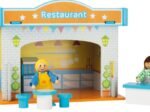 Wooden Toy Playhouse Restaurant with Accessories