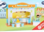 Wooden Toy Playhouse Restaurant with Accessories