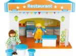 Wooden Toy Playhouse Restaurant with Accessories