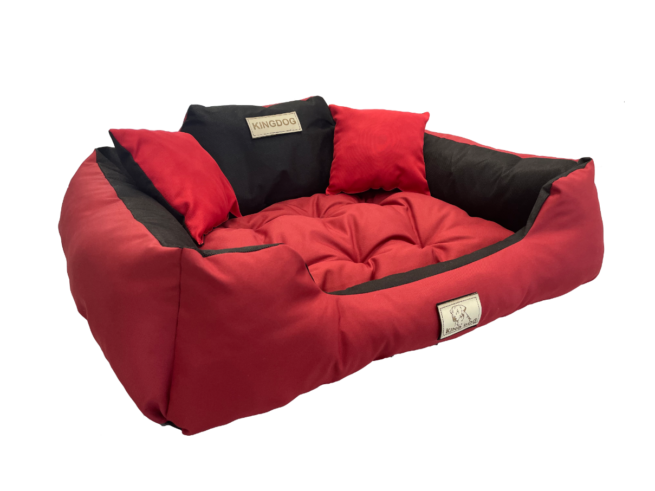 Dog Bed Playpen KINGDOG 130x105 cm Personalized Waterproof Red