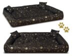 Dog Bed PONTON 115x95 cm Waterproof Antislip Gold Bones