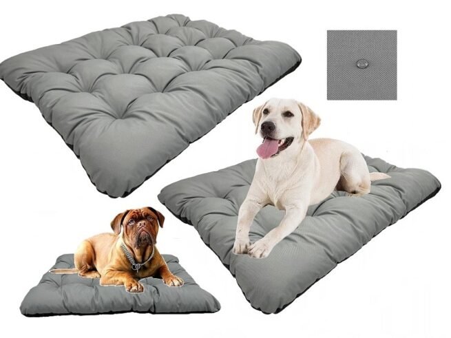 Dog Bed Cushion PRESTIGE 100x70 cm Waterproof Grey