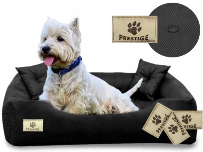 Dog Bed Playpen PRESTIGE 75x65 cm Waterproof Black