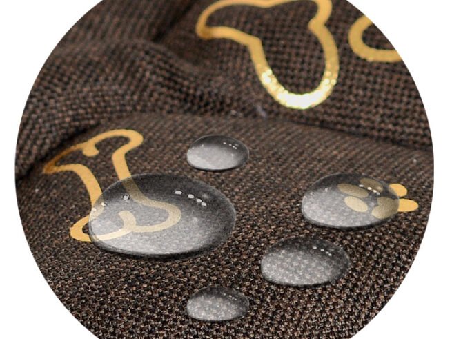 Dog Bed PONTON 115x95 cm Waterproof Antislip Gold Bones