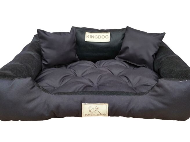 Dog Bed Playpen KINGDOG 130x105 cm Personalized Waterproof Black