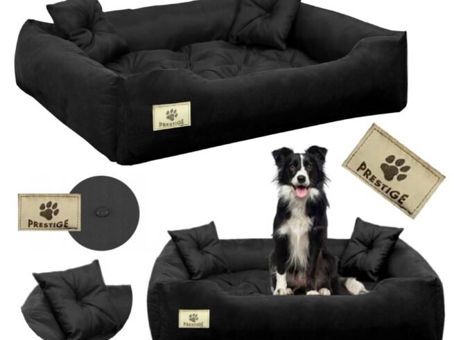 Dog Bed Playpen PRESTIGE 75x65 cm Waterproof Black