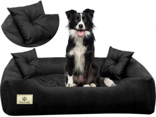 Dog bed playpen PRESTIGE 115x95 cm Waterproof Black