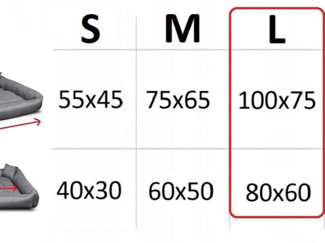 Dog Bed PONTON 100x75 cm Grey