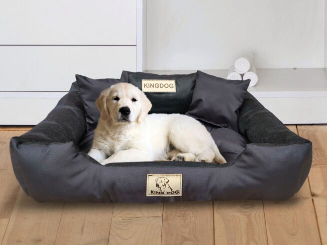 Dog Bed Playpen KINGDOG 130x105 cm Personalized Waterproof Black