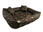 Dog Bed PONTON 115x95 cm Waterproof Antislip Gold Bones