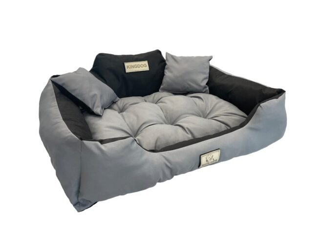 Dog Bed Playpen KINGDOG 130x105 cm Personalized Waterproof Dark Gray