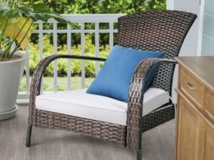 Rattan Armchair Garden Chair Imitation Woven Rattan 79 x 79 x 82 CM