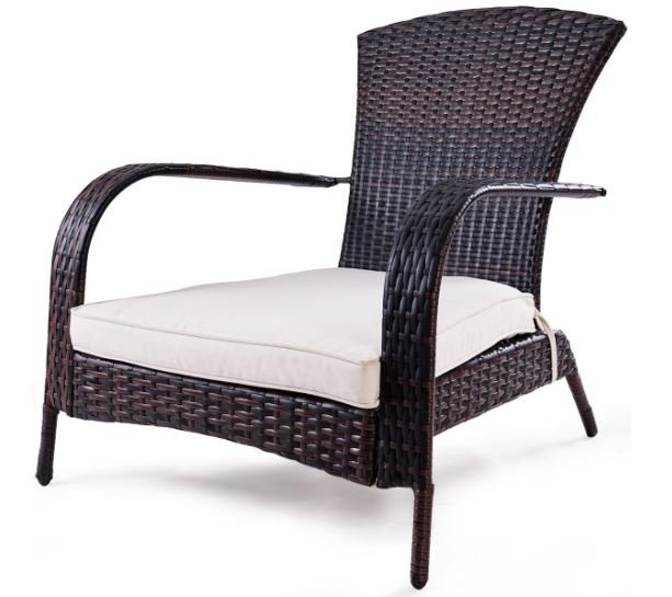 Rattan Armchair Garden Chair Imitation Woven Rattan 79 x 79 x 82 CM