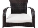 Rattan Armchair Garden Chair Imitation Woven Rattan 79 x 79 x 82 CM