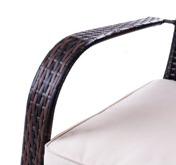 Rattan Armchair Garden Chair Imitation Woven Rattan 79 x 79 x 82 CM