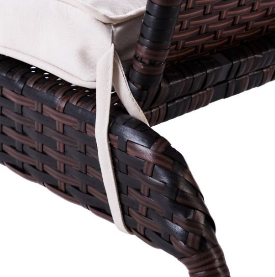 Rattan Armchair Garden Chair Imitation Woven Rattan 79 x 79 x 82 CM