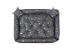 Dog Bed PONTON 115x95 cm Waterproof Antislip Silver Bone