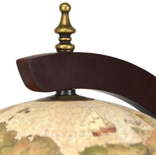 Bar Globe Terrestrial Bottles Storage in Eucalyptus Wood