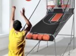 Steel Arcade Basketball Game Counter Basket Set