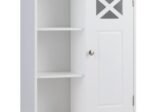 Wall Mounted Bathroom Cabinet Door and 5 Shelves White