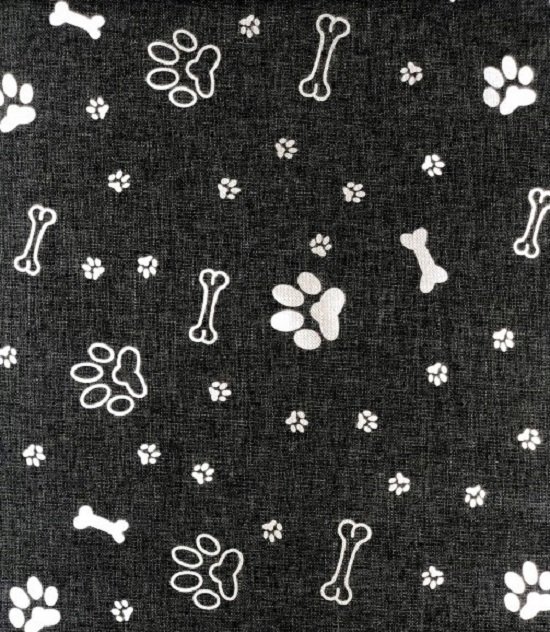 Dog Bed PONTON 115x95 cm Waterproof Antislip Silver Bone