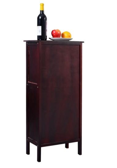 Pine Wine Rack 20-Bottle with 4 Stemmed Glass Holders