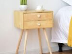 Scandinavian Style Wood Bedside Table