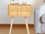 Scandinavian Style Wood Bedside Table