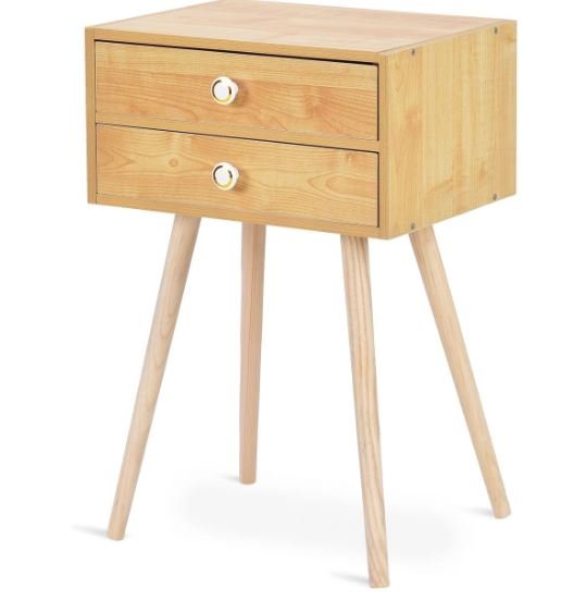 Scandinavian Style Wood Bedside Table