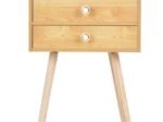 Scandinavian Style Wood Bedside Table