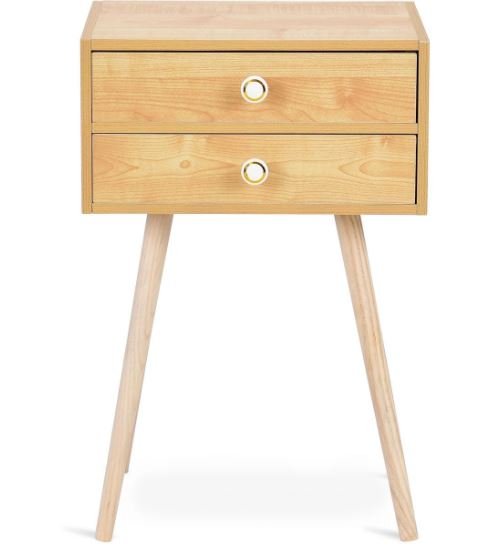 Scandinavian Style Wood Bedside Table