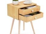Scandinavian Style Wood Bedside Table
