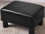 Cube Footrest Stool Pouf PU Seat Footstool