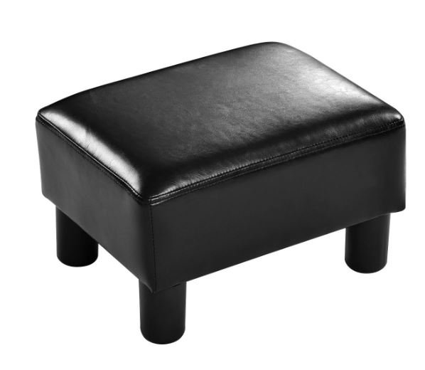 Cube Footrest Stool Pouf PU Seat Footstool